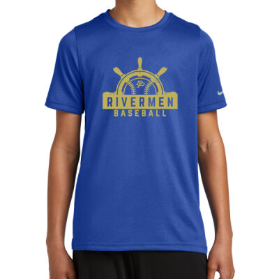 DuPec Baseball 2026 Logo 1 - Youth Swoosh Sleeve rLegend Tee Thumbnail