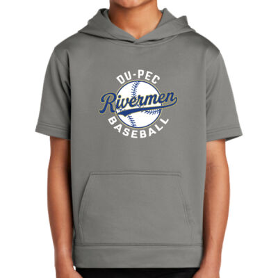 DuPec Baseball 2026 Logo 2 - Youth Sport Wick ® Fleece Short Sleeve Hooded Pullover Thumbnail