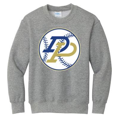 DuPec Baseball 2026 Logo 3 - Youth Core Fleece Crewneck Sweatshirt Thumbnail